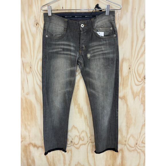 Vintage Dolce & Gabbana Frayed Hem Gray Faded Wash Denim Pants